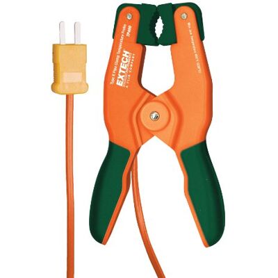 EXTECH Hochtemp. Rohrklemmsonde Typ K, -4 bis 450F Freihändige Rohrklemme, für Rohre 0,25-1,5Zoll, -4 bis 450F, Federbacke, Mini-Typ-K-Stecker, HLK EXTECH Hochtemp. Rohrklemmsonde Typ K, -4 bis 450F Freihändige Rohrklemme, für Rohre 0,25-1,5Zoll, -4 bis 450F, Federbacke, Mini-Typ-K-Stecker, HLK