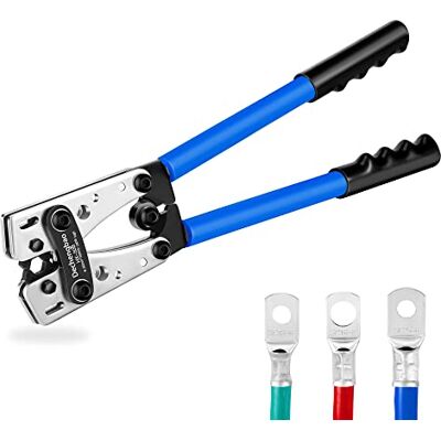 Dechengbao HX-50B Cable de batería Herramientas de enganche para alicates Alicates de electricista de mano para engarzar Cable de alambre de 6-50 mm² (AWG 8-1/0) con engrosado y reforzado la placa metálica Dechengbao HX-50B Cable de batería Herramientas de enganche para alicates Alicates de electricista de mano para engarzar Cable de alambre de 6-50 mm² (AWG 8-1/0) con engrosado y reforzado la placa metálica