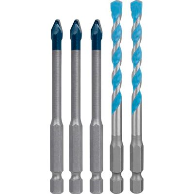 Bosch EXPERT HEX-9 Hard Ceramic & Multi Construction Drill Bit 5pc set 6mm Bosch EXPERT HEX-9 Hard Ceramic & Multi Construction Drill Bit 5pc set 6mm