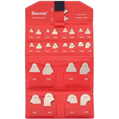 Starrett ZRadius Calibre de radios (0,010-0,050 pulgadas, 0,005 mm, 0,010 pulgadas, 0,020 pulgadas y 0,050 pulgadas, 26 calibres) Starrett ZRadius Calibre de radios (0,010-0,050 pulgadas, 0,005 mm, 0,010 pulgadas, 0,020 pulgadas y 0,050 pulgadas, 26 calibres)