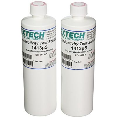 EXTECH 1413 uS Leitfähigkeits-Standardlösung, 2 Flaschen Vorgemischte 1413 uS Kalibrierflüssigkeit, für Leitfähigkeits- und TDS-Messer, Doppelpack EXTECH 1413 uS Leitfähigkeits-Standardlösung, 2 Flaschen Vorgemischte 1413 uS Kalibrierflüssigkeit, für Leitfähigkeits- und TDS-Messer, Doppelpack