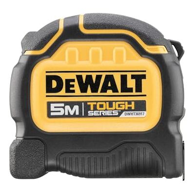 DeWalt TOUGHSERIES™ Cinta métrica de 5 m (ancho 32 mm) (solo métrica) Rip-Shield; revestimiento de hoja que proporciona una mayor durabilidad, carcasa ultra resistente que mantiene la cinta segura y DeWalt TOUGHSERIES™ Cinta métrica de 5 m (ancho 32 mm) (solo métrica) Rip-Shield; revestimiento de hoja que proporciona una mayor durabilidad, carcasa ultra resistente que mantiene la cinta segura y