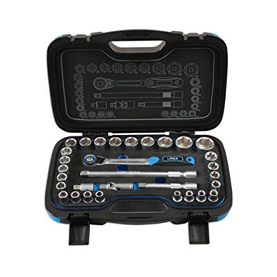 Juego de llaves de vaso métricas Laser Tools 6920 - 31 pzas, 1/2" de diámetro, hex y Torx Juego de llaves de vaso métricas Laser Tools 6920 - 31 pzas, 1/2" de diámetro, hex y Torx