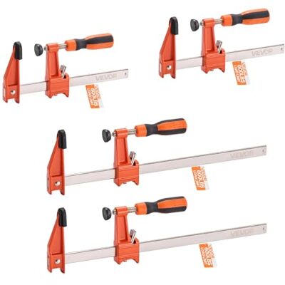 VEVOR Sargentos de Barra para Carpintería 2 PCS 30,48 cm 2 PCS 15,24 cm Bloqueables con Límite de Carga de 272 kg Profundidad de 63,5 mm Hierro Fundido y Acero al Carbono para Carpintería VEVOR Sargentos de Barra para Carpintería 2 PCS 30,48 cm 2 PCS 15,24 cm Bloqueables con Límite de Carga de 272 kg Profundidad de 63,5 mm Hierro Fundido y Acero al Carbono para Carpintería