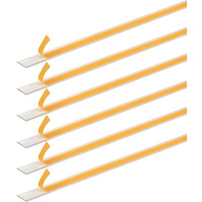 Alberts GAH- 433635 Barra plana autoadhesiva en aluminio de calidad premium, color plata anodizada, longitud 1 m, ancho 20 mm, juego de 6 Alberts GAH- 433635 Barra plana autoadhesiva en aluminio de calidad premium, color plata anodizada, longitud 1 m, ancho 20 mm, juego de 6
