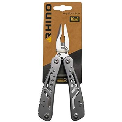 RHINO - 165mm 10-en-1 - Acero inoxidable - Pinzas multitool RHINO - 165mm 10-en-1 - Acero inoxidable - Pinzas multitool
