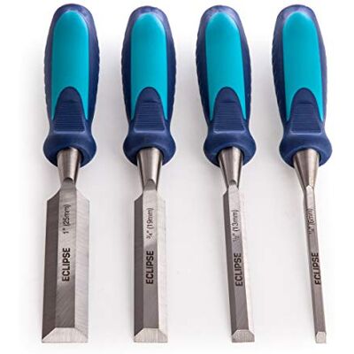 ECLIPSE Professional Tools Juego de 4 formones de madera (1/2", 3/4", 1") ECLIPSE Professional Tools Juego de 4 formones de madera (1/2", 3/4", 1")