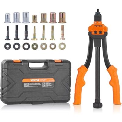 VEVOR Remachadora de Tuercas Pistola de Tuercas Manual con Remache Roscado para Construcción Reparación, 7 Mandriles Métrico y SAE, 70 Tuercas Remachables 10-24, 1/4-20, M6, 5/16-18, M8, 3/8-16, M10 VEVOR Remachadora de Tuercas Pistola de Tuercas Manual con Remache Roscado para Construcción Reparación, 7 Mandriles Métrico y SAE, 70 Tuercas Remachables 10-24, 1/4-20, M6, 5/16-18, M8, 3/8-16, M10