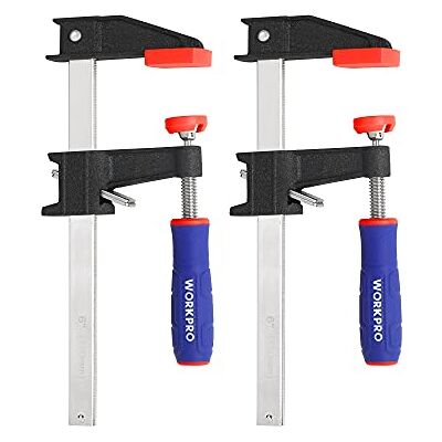 WORKPRO Sargento de Barra 2 Piezas, Juego de Abrazadera de Barra Metálica 150mm, Sargento de Tornillo de Liberación Rápida, Fuerza Máxima de Sujeción 272kg para Carpintería Madera WORKPRO Sargento de Barra 2 Piezas, Juego de Abrazadera de Barra Metálica 150mm, Sargento de Tornillo de Liberación Rápida, Fuerza Máxima de Sujeción 272kg para Carpintería Madera