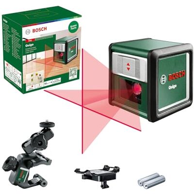 Bosch láser de líneas cruzadas Quigo con abrazadera universal MM 2 (alineación fácil y precisa con posicionamiento flexible gracias a la abrazadera universal, en caja de cartón) Bosch láser de líneas cruzadas Quigo con abrazadera universal MM 2 (alineación fácil y precisa con posicionamiento flexible gracias a la abrazadera universal, en caja de cartón)