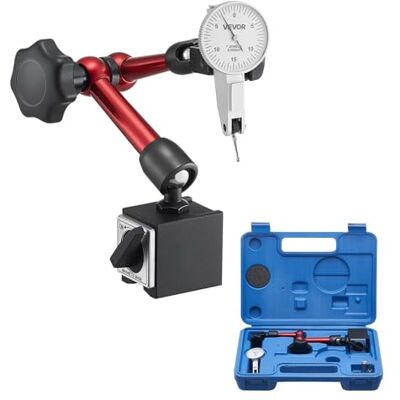 VEVOR Indicador de Cuadrante, con Base Magnética Universal y Estuche, Precisión de 0,01 mm, Rango 0 a 0,76 mm, Agarre de Microesferas, para Mecanizado, Reparaciones o Inspecciones de Laboratorio VEVOR Indicador de Cuadrante, con Base Magnética Universal y Estuche, Precisión de 0,01 mm, Rango 0 a 0,76 mm, Agarre de Microesferas, para Mecanizado, Reparaciones o Inspecciones de Laboratorio