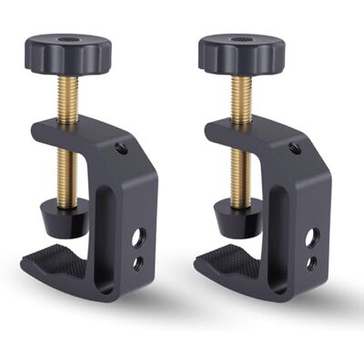 OTraki 2 Piezas Abrazaderas en C de Trabajo Pesado Abrazaderas de Tornillo Ajustables con Orificio de Rosca de /4'' y 3/8'', 0-45mm Rango Sujeción Abrazadera de Aluminio para Carpintería Construcción OTraki 2 Piezas Abrazaderas en C de Trabajo Pesado Abrazaderas de Tornillo Ajustables con Orificio de Rosca de /4'' y 3/8'', 0-45mm Rango Sujeción Abrazadera de Aluminio para Carpintería Construcción