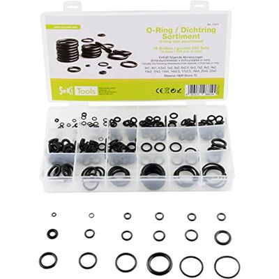 Generic - 225 O-Rings - NBR - 18 tamaños - Juego de O‑Rings Generic - 225 O-Rings - NBR - 18 tamaños - Juego de O‑Rings