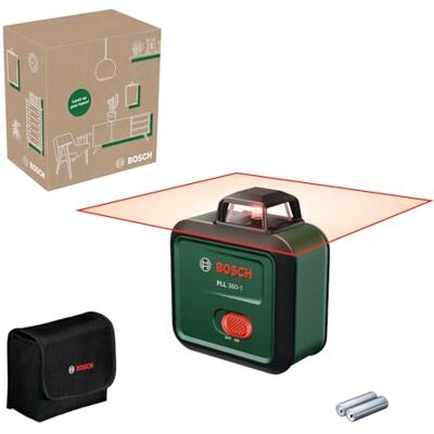 Bosch Nivel láser PLL 360-1 de (nivel láser de 360° autonivelante, precisión de ±0,4 mm/m, rango de trabajo de 12 m, función de pendiente, en caja de cartón para comercio electrónico) Bosch Nivel láser PLL 360-1 de (nivel láser de 360° autonivelante, precisión de ±0,4 mm/m, rango de trabajo de 12 m, función de pendiente, en caja de cartón para comercio electrónico)