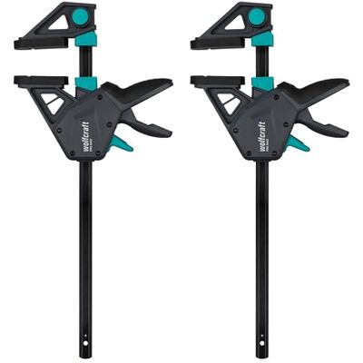 wolfcraft 2 Sargentos monomanual PRO MAX El sargento de gran fuerza para las máximas exigencias profesionales ancho de sujeción 300mm I 250 kg de fuerza wolfcraft 2 Sargentos monomanual PRO MAX El sargento de gran fuerza para las máximas exigencias profesionales ancho de sujeción 300mm I 250 kg de fuerza