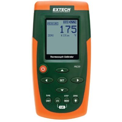 EXTECH Thermoelementkalibrator und -messer, 8 Typen, 5 Voreinst. Quelle/Messung 8 Thermoelementtypen (J/K/T/E/C/R/S/N), °C/°F oder mV-Ausgang, 5 Voreinst., Klemmen EXTECH Thermoelementkalibrator und -messer, 8 Typen, 5 Voreinst. Quelle/Messung 8 Thermoelementtypen (J/K/T/E/C/R/S/N), °C/°F oder mV-Ausgang, 5 Voreinst., Klemmen