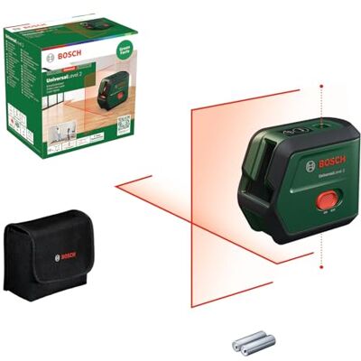 Bosch nivel láser de líneas cruzadas UniversalLevel 2 (láser de líneas cruzadas, incl. puntos de plomada para una alineación precisa y una transferencia sencilla, en caja de cartón) Bosch nivel láser de líneas cruzadas UniversalLevel 2 (láser de líneas cruzadas, incl. puntos de plomada para una alineación precisa y una transferencia sencilla, en caja de cartón)