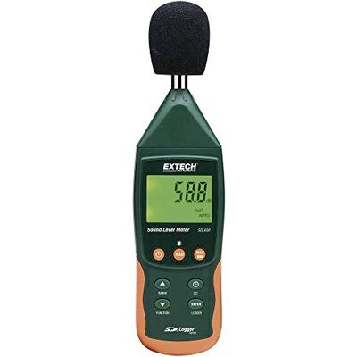 EXTECH Registrador SD medidor de sonido Sonido 30-130 dB (+/-1.4 dB), ANSI/IEC 61672 Tipo 2, rango automático/manual, tarjeta SD Excel, salida de CA, parabrisas EXTECH Registrador SD medidor de sonido Sonido 30-130 dB (+/-1.4 dB), ANSI/IEC 61672 Tipo 2, rango automático/manual, tarjeta SD Excel, salida de CA, parabrisas