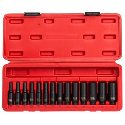 Sunex – 1/4-inch Drive Profundo de 14 piezas Set de llaves de vaso de impacto magnético Sunex – 1/4-inch Drive Profundo de 14 piezas Set de llaves de vaso de impacto magnético