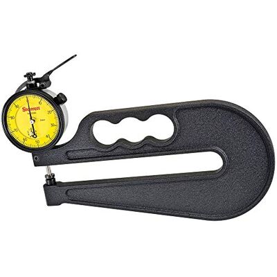 Starrett Indicador portátil de lectura de milímetros, 1015MA-481J; calibre de espesor sin funda, 0,01 mm de graduación, rango de 10 mm, 0 – 100 diales de lectura Starrett Indicador portátil de lectura de milímetros, 1015MA-481J; calibre de espesor sin funda, 0,01 mm de graduación, rango de 10 mm, 0 – 100 diales de lectura