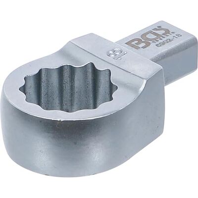 BGS Llave de anillo insertable 18 mm Sujeción 9 x 12 mm BGS Llave de anillo insertable 18 mm Sujeción 9 x 12 mm