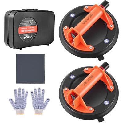 VEVOR Ventosa de Vacío Manual 203 mm 2 Piezas, Ventosa de Elevación con Caja de Herramientas, Capacidad de Carga Máx. 180 kg, Mango de Plástico ABS, Elevador de Succión para Cristal Granito Azulejos VEVOR Ventosa de Vacío Manual 203 mm 2 Piezas, Ventosa de Elevación con Caja de Herramientas, Capacidad de Carga Máx. 180 kg, Mango de Plástico ABS, Elevador de Succión para Cristal Granito Azulejos