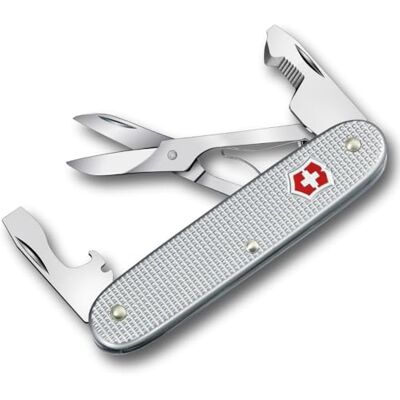 Victorinox Herramienta de bolsillo Companion Slim Alox, multiherramienta, 6 funciones, tijeras, abrepaquetes, destornillador, Hecha en Suiza, plateada Victorinox Herramienta de bolsillo Companion Slim Alox, multiherramienta, 6 funciones, tijeras, abrepaquetes, destornillador, Hecha en Suiza, plateada