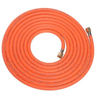 Rothenberger Industrial Manguera de gas de goma 6 m Extremadamente resistente a la intemperie y a temperaturas, alta resistencia a UV 2 x 3/8" rosca izquierda Propano Butano Rothenberger Industrial Manguera de gas de goma 6 m Extremadamente resistente a la intemperie y a temperaturas, alta resistencia a UV 2 x 3/8" rosca izquierda Propano Butano