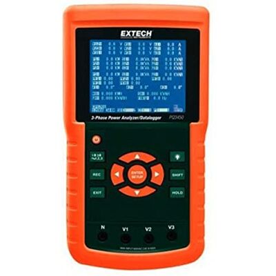 EXTECH Kit Dreiphasen-Leistungsanalysator, 3000A 35 Parameter, drei flexible Zangen 24Zoll 3000A, loggt 30000 auf SD, True RMS, CT/PT, CAT III 600V EXTECH Kit Dreiphasen-Leistungsanalysator, 3000A 35 Parameter, drei flexible Zangen 24Zoll 3000A, loggt 30000 auf SD, True RMS, CT/PT, CAT III 600V