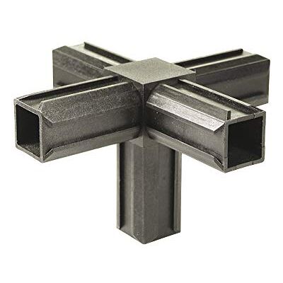 Alberts Racor para tubos XD, Pieza en forma de T con una salida suplementaria en ángulo recto, Plástico, negro, 20 x 20 x 1,5 mm, Juego de 10 Alberts Racor para tubos XD, Pieza en forma de T con una salida suplementaria en ángulo recto, Plástico, negro, 20 x 20 x 1,5 mm, Juego de 10