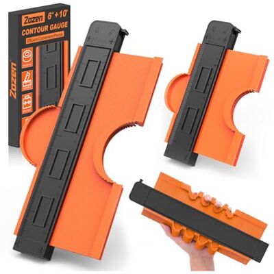 zozen Duplicador de medidor de contorno de 6 y 10 pulgadas, herramienta de copia de calibre de perfil con bloqueo ajustable, copia con precisión formas irregulares e incómodas zozen Duplicador de medidor de contorno de 6 y 10 pulgadas, herramienta de copia de calibre de perfil con bloqueo ajustable, copia con precisión formas irregulares e incómodas
