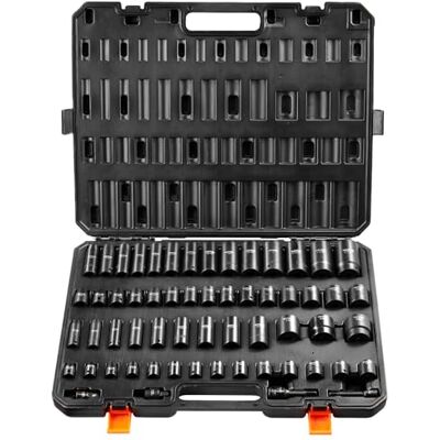 VEVOR Juego de Vasos de Impacto 1/2" 3/8" Juego de Vasos de Impacto Métricos 59 piezas 6-32 mm Acero de Aleación CR-Mo 6 Puntos Marcas de Tamaño Fáciles de Leer para Reparación de Automóviles VEVOR Juego de Vasos de Impacto 1/2" 3/8" Juego de Vasos de Impacto Métricos 59 piezas 6-32 mm Acero de Aleación CR-Mo 6 Puntos Marcas de Tamaño Fáciles de Leer para Reparación de Automóviles
