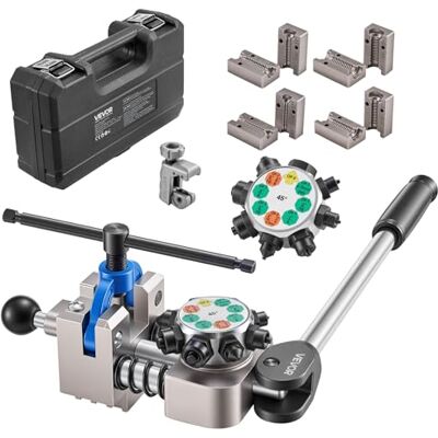 VEVOR Kit de Abocardado de Línea de Freno con Doble Burbuja 45 Grados Herramienta para Tubos de Frenos 4,76 mm a 9,52 mm Kit Profesional para Reparación Automotriz con Cabezal Cortatubos Llave y Caja VEVOR Kit de Abocardado de Línea de Freno con Doble Burbuja 45 Grados Herramienta para Tubos de Frenos 4,76 mm a 9,52 mm Kit Profesional para Reparación Automotriz con Cabezal Cortatubos Llave y Caja