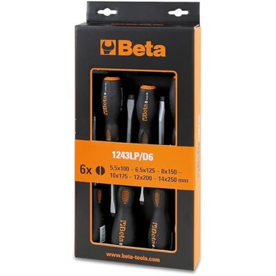 Set de Destornilladores Planos Beta 1243LP/D6 - Herramientas Pesadas Set de Destornilladores Planos Beta 1243LP/D6 - Herramientas Pesadas