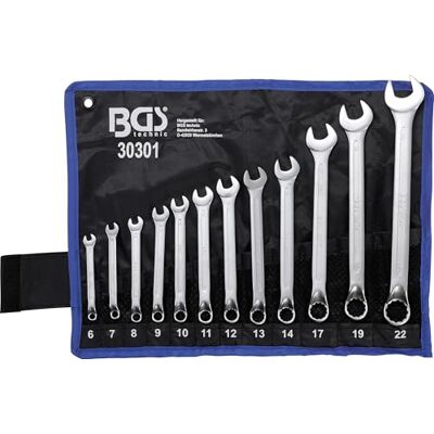 BGS Juego de llaves combinadas acodadas 6 22 mm 12 piezas BGS Juego de llaves combinadas acodadas 6 22 mm 12 piezas