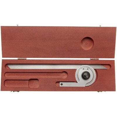 Starrett Z Protractor universal de precisión biselado, hasta 360 grados de graduación, tamaño de hoja de 30,5 cm Starrett Z Protractor universal de precisión biselado, hasta 360 grados de graduación, tamaño de hoja de 30,5 cm