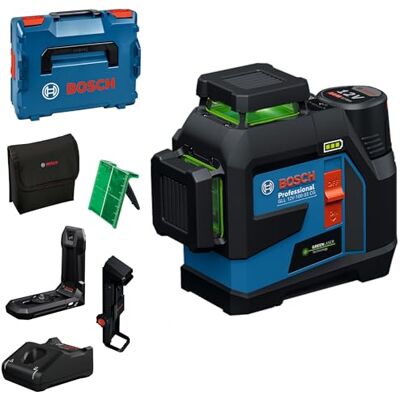 Bosch Nivel láser GLL 12V-100-33 CG de (3 láseres verdes de 360°, 100 m de alcance (radio) con receptor, IP 65, Levelling Remote, LB 10, DK 20, GBA 12V 2.0Ah, GAL 12V-40, funda, L-Boxx) Bosch Nivel láser GLL 12V-100-33 CG de (3 láseres verdes de 360°, 100 m de alcance (radio) con receptor, IP 65, Levelling Remote, LB 10, DK 20, GBA 12V 2.0Ah, GAL 12V-40, funda, L-Boxx)