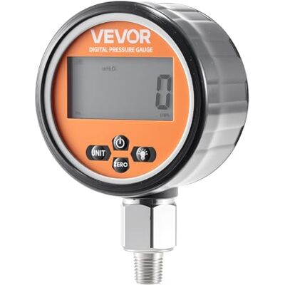 VEVOR Manómetro Hidráulico Digital 0 a 700 bar, Comprobador de Presión con Entrada de Base NPT, para Excavadoras y Maquinaria de Construcción, con Carcasa de Acero Inoxidable Cubierta Protectora VEVOR Manómetro Hidráulico Digital 0 a 700 bar, Comprobador de Presión con Entrada de Base NPT, para Excavadoras y Maquinaria de Construcción, con Carcasa de Acero Inoxidable Cubierta Protectora