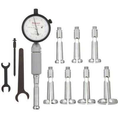 Starrett Juego completo de calibre de calibre de calibre de calibre de dial, rango de 0,560 – 1,565 pulgadas, graduación de 0,0001 pulgadas. Starrett Juego completo de calibre de calibre de calibre de calibre de dial, rango de 0,560 – 1,565 pulgadas, graduación de 0,0001 pulgadas.