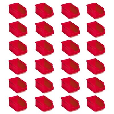 Tayg Pack 24 Gavetas de Plastico Apilables nº51 Organizador de Tornillos, Cajones, Caja de Almacenamiento, Cubetas de Plastico Rectangulares (17 x 10 x 8 cm, Rojo) Tayg Pack 24 Gavetas de Plastico Apilables nº51 Organizador de Tornillos, Cajones, Caja de Almacenamiento, Cubetas de Plastico Rectangulares (17 x 10 x 8 cm, Rojo)