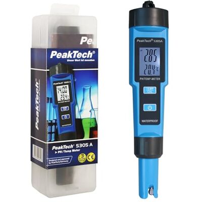 PeakTech , 5305 A, PH-Meter 2 en 1 en forma de pin para PH/TEMP PeakTech , 5305 A, PH-Meter 2 en 1 en forma de pin para PH/TEMP
