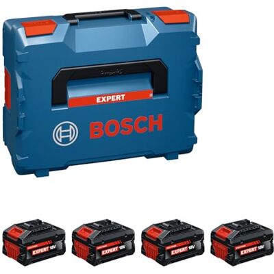 Kit de batería de alta potencia Bosch EXPERT 18V System: 4x EXBA 18V-55, L-BOXX 136 Kit de batería de alta potencia Bosch EXPERT 18V System: 4x EXBA 18V-55, L-BOXX 136