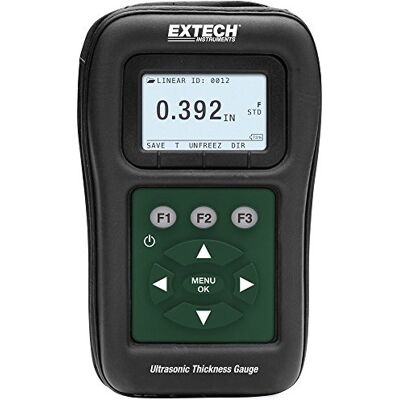 EXTECH Ultraschall-Dickenmessgerät Datenlogger, bis 508 mm Dicke 1,0-508mm (0,040-20Zoll) Stahl, B-Scan und Echo-zu-Echo, 100K Speicher, IP54, 5MHz-Wandler EXTECH Ultraschall-Dickenmessgerät Datenlogger, bis 508 mm Dicke 1,0-508mm (0,040-20Zoll) Stahl, B-Scan und Echo-zu-Echo, 100K Speicher, IP54, 5MHz-Wandler