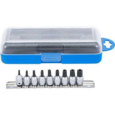 BGS Juego de puntas de vaso entrada 6,3 mm (1/4") T-Star (para Torx Plus) con perforación 9 piezas BGS Juego de puntas de vaso entrada 6,3 mm (1/4") T-Star (para Torx Plus) con perforación 9 piezas