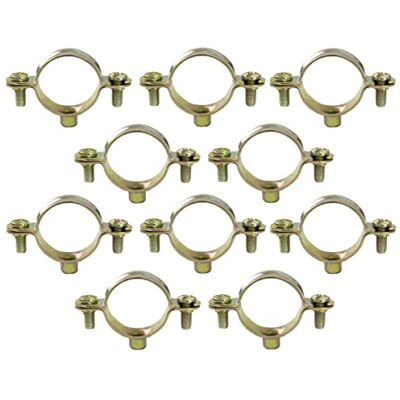 AERZETIX Juego de 10 abrazaderas soportes simples de fijación Ø25mm montaje en pared de tubo cobre sujeción de tornillo fontanería calefacción sanitario en acero AERZETIX Juego de 10 abrazaderas soportes simples de fijación Ø25mm montaje en pared de tubo cobre sujeción de tornillo fontanería calefacción sanitario en acero