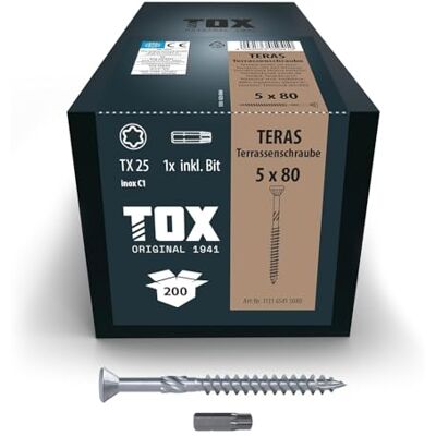 Tox Tornillos - 5,0 x 80 mm - 200 piezas Tox Tornillos - 5,0 x 80 mm - 200 piezas