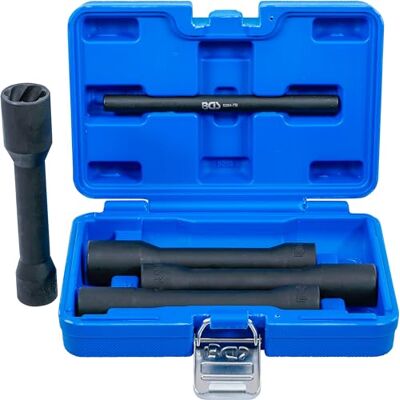 BGS Juego de llaves de vaso de perfil en espiral / extractores de tornillos, largas entrada 12,5 mm (1/2") 17 22 mm 5 piezas BGS Juego de llaves de vaso de perfil en espiral / extractores de tornillos, largas entrada 12,5 mm (1/2") 17 22 mm 5 piezas
