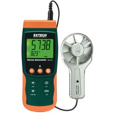 EXTECH Registrador de datos SD termoanemómetro de paletas metálicas EXTECH Registrador de datos SD termoanemómetro de paletas metálicas
