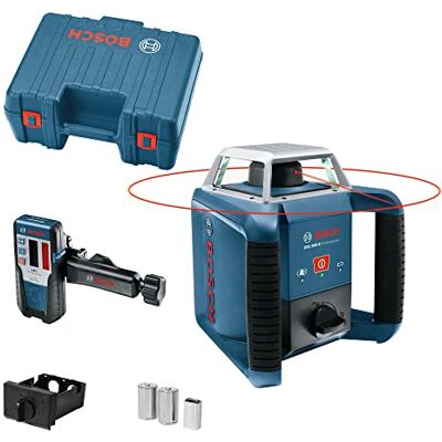 Bosch Nivel láser giratorio GRL 400 H (uso con un solo botón, receptor LR 45, alcance Ø: hasta 400m, batteries rechargeables (2xD, 2xAA), Cargador, en L-Boxx) Bosch Nivel láser giratorio GRL 400 H (uso con un solo botón, receptor LR 45, alcance Ø: hasta 400m, batteries rechargeables (2xD, 2xAA), Cargador, en L-Boxx)