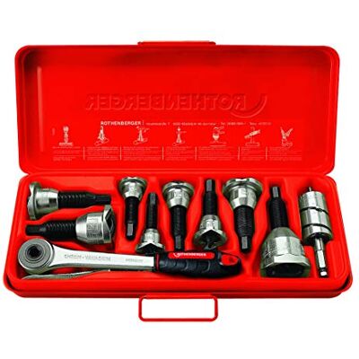 Rothenberger Aushals Erset, 15 22 28 mm Incluye Spezia de Carraca, Pinzas y de Levas Spezialschäl 22127 Rothenberger Aushals Erset, 15 22 28 mm Incluye Spezia de Carraca, Pinzas y de Levas Spezialschäl 22127
